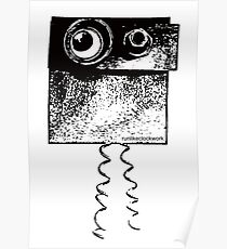 Robot graphic illustration Poster