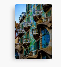 Casa Batllo by Gaudi in Barcelona Canvas Print