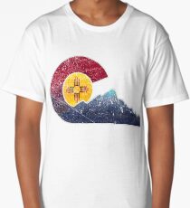 New Mexico To Colorado Transplant Flag Inspired Long T-Shirt