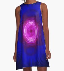 Twisting Two Atoms | Fractal Art by Douglas James A-Line Dress