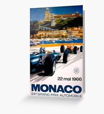MONACO GRAND PRIX; Jahrgang 1966 Auto Racing Print Grußkarte