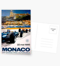 MONACO GRAND PRIX; Jahrgang 1966 Auto Racing Print Postkarten