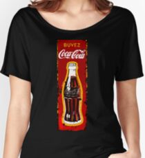VINTAGE COLA BEVERAGE ADVERTISEMENT SIGN Women's Relaxed Fit T-Shirt
