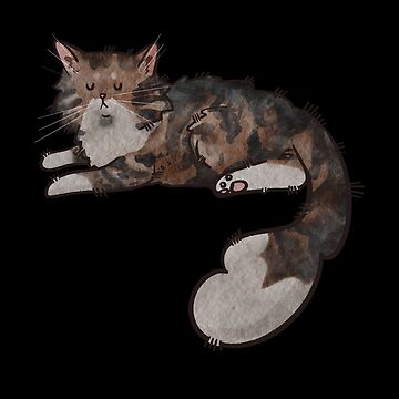 Artwork thumbnail, Tabby Norwegian Forest Cat - Watercolor - Cat lovers gifts by FelineEmporium
