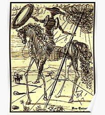 DON QUIXOTE : Vintage Dali Abstract Painting Print Poster