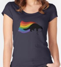 Pangolin Rainbow Power! Fitted Scoop T-Shirt
