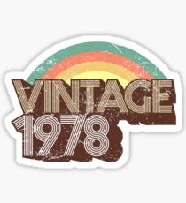 Vintage 1978 Distressed Birthday Sticker