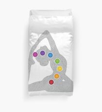 Yoga Pose Chakra Duvet Cover