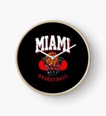 Miami Basketball Retro Design Clock