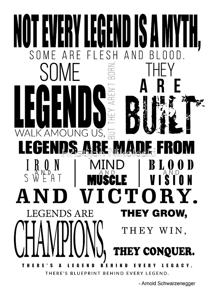 Arnold Schwarzenegger Citation De Musculation Par Hristijan Nikoloski Redbubble
