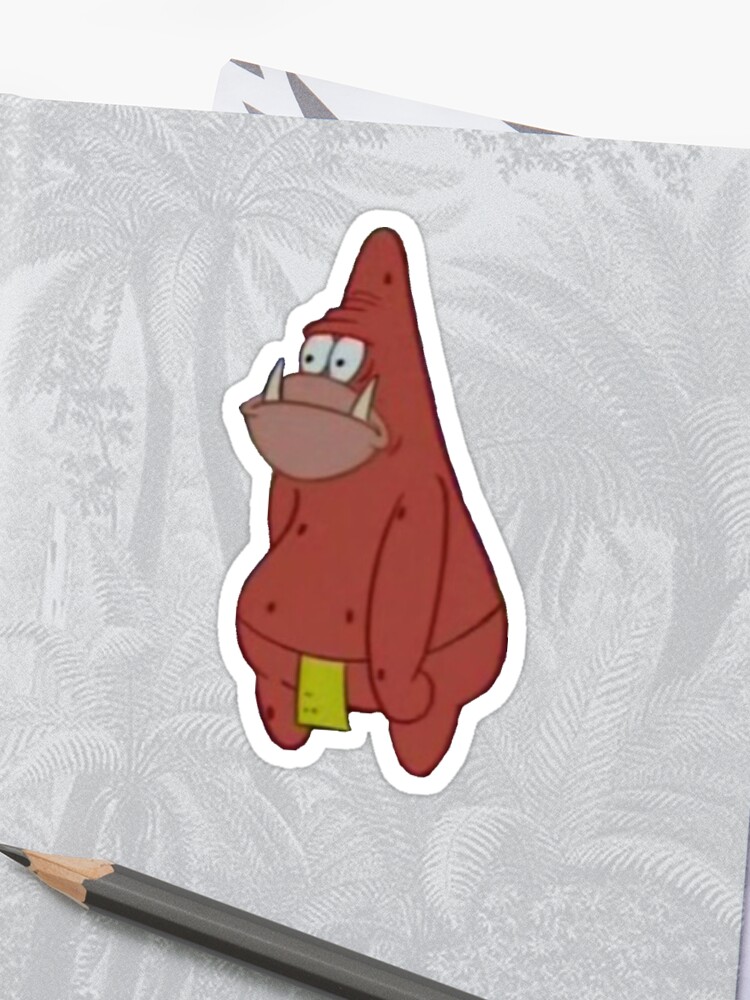 Caveman Spongebob Glossy 4/" sticker