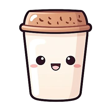 Kawaii Coffee Cup Design 3 Sticker for Sale by eyestetix