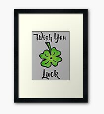 Shamrock - Wish you luck - vintage Framed Print