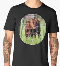Cow Beyond the Fence Men's Premium T-Shirt