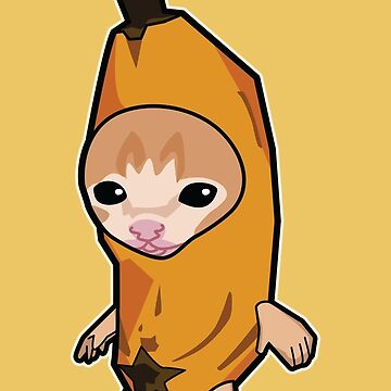 Artwork thumbnail, Orange Happy Hapi Banana Cat Meme by Rzera-
