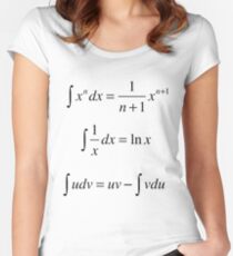 Integrals, math, calculus, mathematics, #Integrals, #math, #calculus, #mathematics, #Integral, #natural, #logarithm, #naturalLogarithm, #exponent #Physics Women's Fitted Scoop T-Shirt