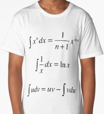 Integrals, math, calculus, mathematics, #Integrals, #math, #calculus, #mathematics, #Integral, #natural, #logarithm, #naturalLogarithm, #exponent #Physics Long T-Shirt
