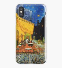 Cafe Terrance At Night Painting iPhone Case