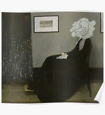 Whistler Mother Mr Bean Painting Poster