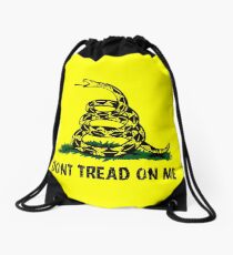 Gadsden Flag DONT TREAD ON ME T Shirt Gasden Culpeper Coil Snake Don't Tread On Me Patriotic USA America Drawstring Bag