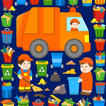 Poster for Sale mit Müllsammelwagen Müllsammler Stadtreiniger