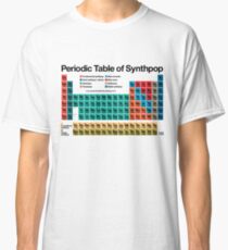 Periodic Table of Synthpop (light background) Classic T-Shirt