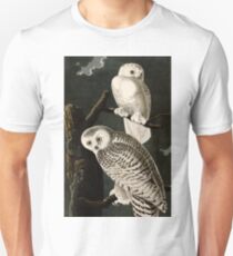 Snowy Owl Vintage Bird Illustration Unisex T-Shirt