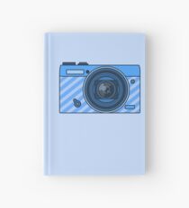 Blue Striped Camera Hardcover Journal