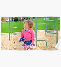 A Young girl at Playground Poster