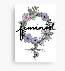 Feminist Flowers - In Color Canvas Print