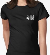 Old Nick Small Logo White Women's Fitted T-Shirt