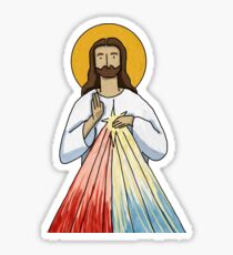 Göttliche Barmherzigkeit Jesus Herz-Jesu Volkskunst Sticker