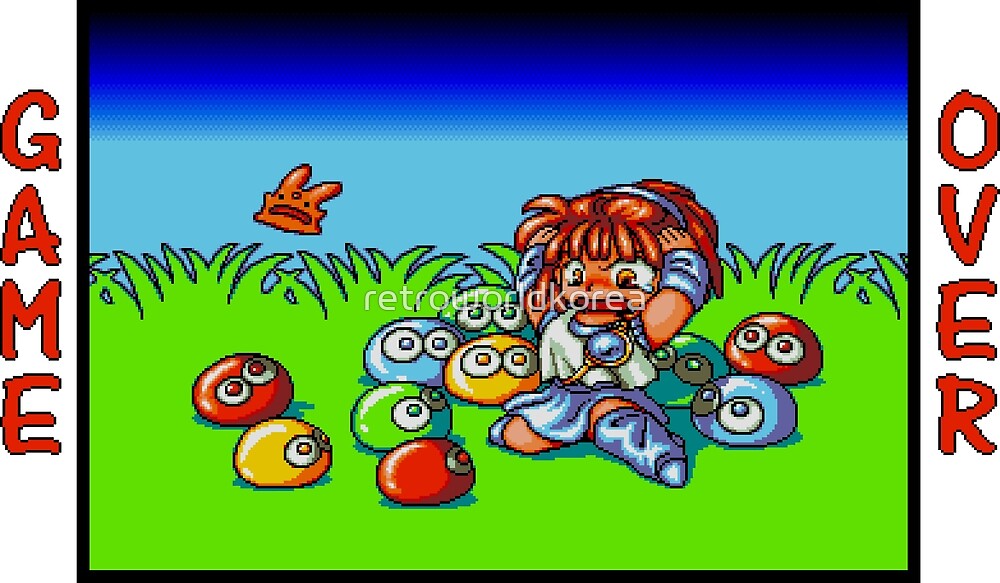 Puyo Puyo - Game Over Screen - Sega Genesis