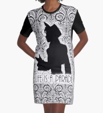 Life Is A Parade Silhouette Graphic T-Shirt Dress