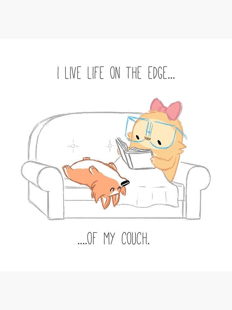 I Live Life On The Edge Of My Couch Postcard By Slothilda