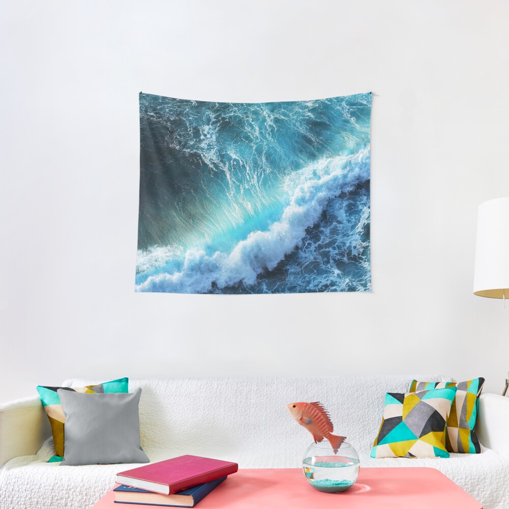 Waving Blue Tapestry