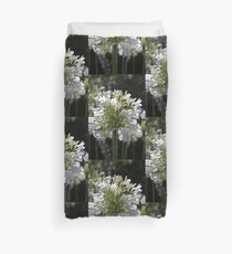White Bright Agapanthus Duvet Cover