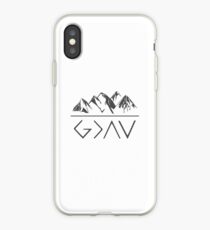 God is greater than the highs and lows iPhone Case