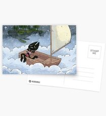 Katze im Himmel Postkarten