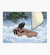Katze im Himmel Fotodruck