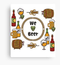we love beer beer design beer tshirt hoodie sticker bag mug Canvas Print