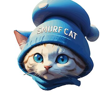 Smurf Cat Walking In Nature Sticker