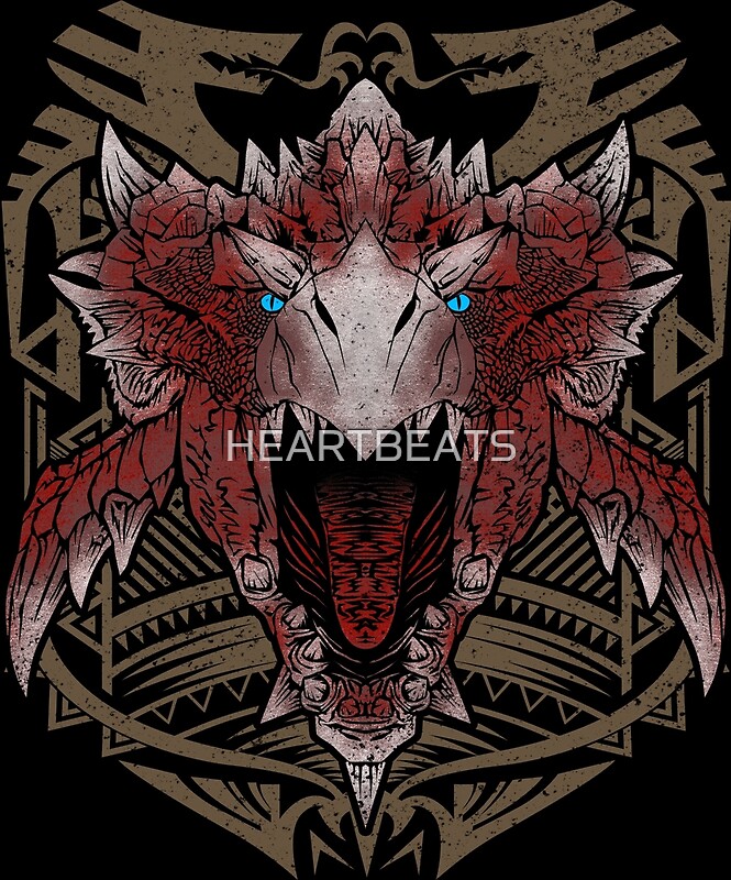 Rathalos MHW By HEARTBEATS Redbubble   Flat,800x800,075,f.u6 