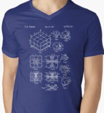 Rubik's Cube Patent: Awesome Patents Men's V-Neck T-Shirt