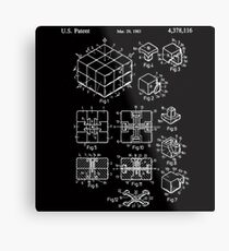 Rubik's Cube Patent: Awesome Patents Metal Print