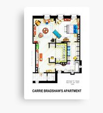Carrie Bradshaw's Apartment Floorplan v.2 Canvas Print