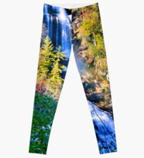 Whitewater Falls North Carolina Vertical Leggings