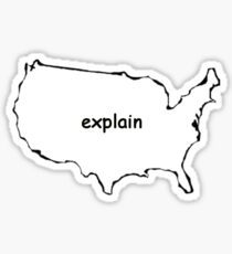 america explain Sticker