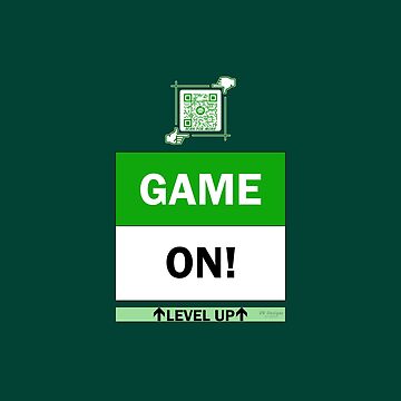 Game On! - Level UP Gaming Logo V1 (Green/White) Sticker for Sale