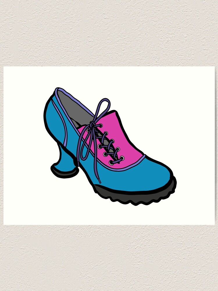 Alternate view of Fluevog Bees Knees Blue-Pink Art Print